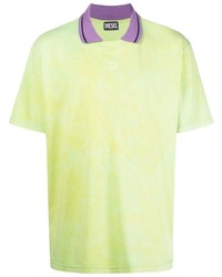 Polo imprimé tie-dye vert menthe