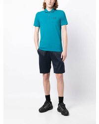 Polo imprimé turquoise Ea7 Emporio Armani