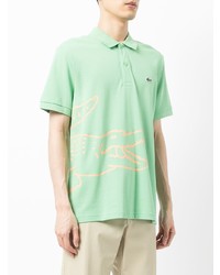 Polo imprimé vert menthe Lacoste