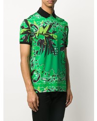 Polo imprimé vert Etro