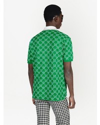 Polo imprimé vert Gucci