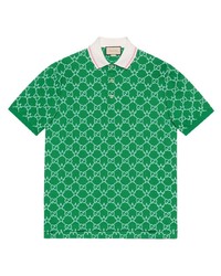 Polo imprimé vert Gucci