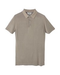 Polo marron clair Mango