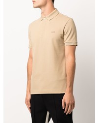 Polo marron clair Lacoste