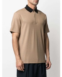 Polo marron clair Theory