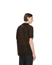 Polo marron foncé Maison Margiela