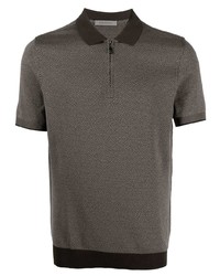 Polo marron foncé Corneliani