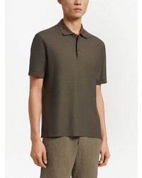 Polo marron foncé Ermenegildo Zegna