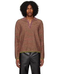 Polo marron foncé Eckhaus Latta