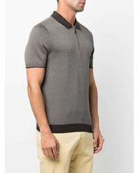 Polo marron foncé Corneliani