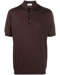 Polo marron foncé John Smedley