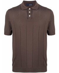 Polo marron foncé Lardini