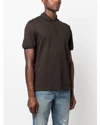 Polo marron foncé Brioni