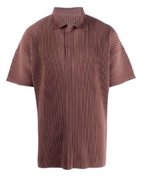 Polo marron Homme Plissé Issey Miyake