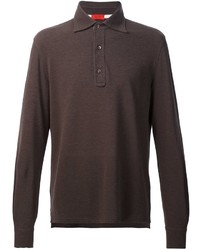 Polo marron Isaia