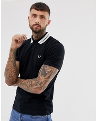 Polo noir et blanc Fred Perry