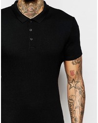 Polo noir Asos