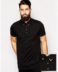 Polo noir Asos