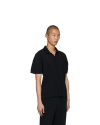 Polo noir Homme Plissé Issey Miyake