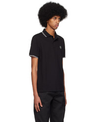 Polo noir Stone Island