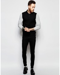 Polo noir Asos