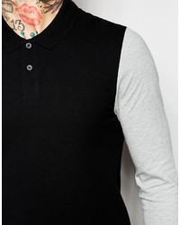 Polo noir Asos