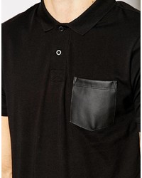 Polo noir Asos