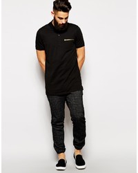 Polo noir Asos