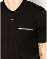 Polo noir Asos