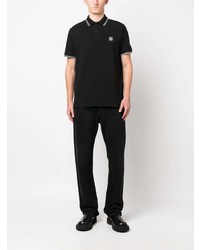 Polo noir Stone Island