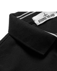 Polo noir Stone Island