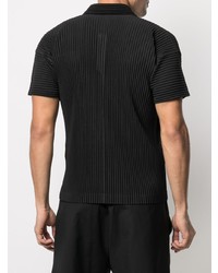 Polo noir Homme Plissé Issey Miyake