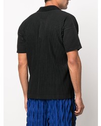 Polo noir Homme Plissé Issey Miyake