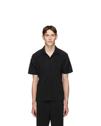 Polo noir Homme Plissé Issey Miyake