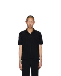 Polo noir Homme Plissé Issey Miyake