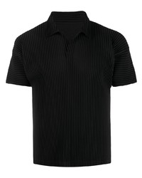 Polo noir Homme Plissé Issey Miyake