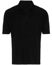 Polo noir Homme Plissé Issey Miyake