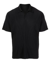 Polo noir Homme Plissé Issey Miyake