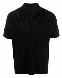 Polo noir Homme Plissé Issey Miyake