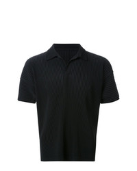 Polo noir Homme Plissé Issey Miyake