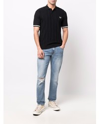 Polo noir Fred Perry