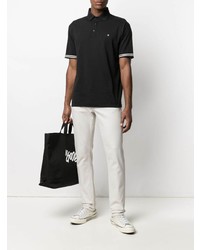 Polo noir Stone Island