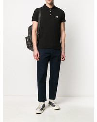 Polo noir Moncler