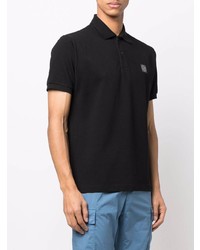 Polo noir Stone Island