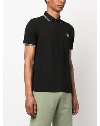 Polo noir Stone Island