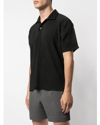 Polo noir Homme Plissé Issey Miyake