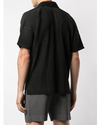 Polo noir Homme Plissé Issey Miyake