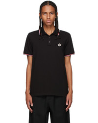 Polo noir Moncler