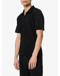 Polo noir Homme Plissé Issey Miyake