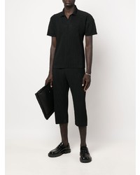 Polo noir Homme Plissé Issey Miyake